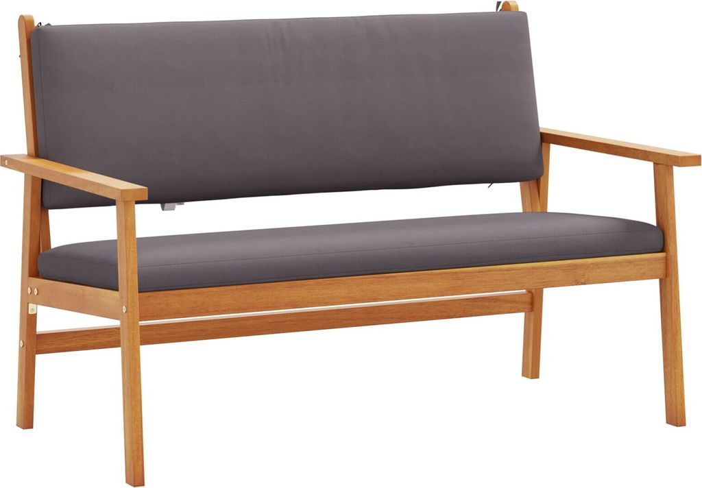 ZMH 4-teilige Garten-Sofaset mit Kissen aus massivem Akazienholz