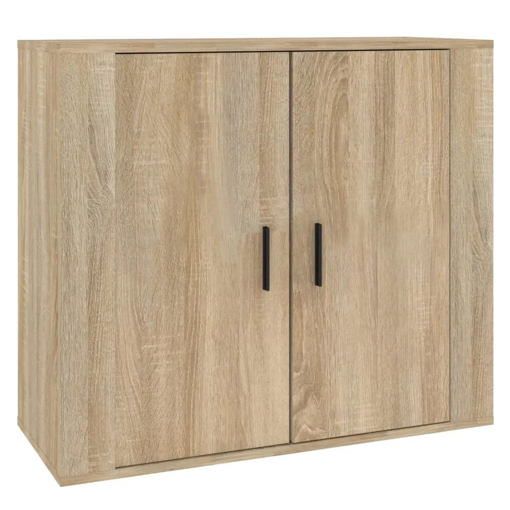 Credenza in Legno Rovere Sonoma 80 cm | Mobiletto Rustico Chic - 2