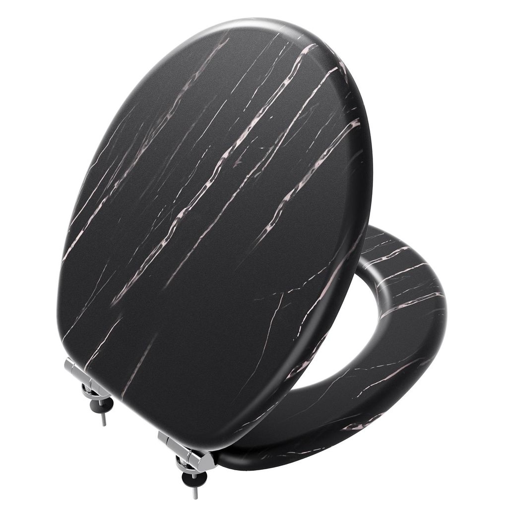 Toilettendeckel O Form WC-Sitze, Holzklobrille Marmor Produktbild 