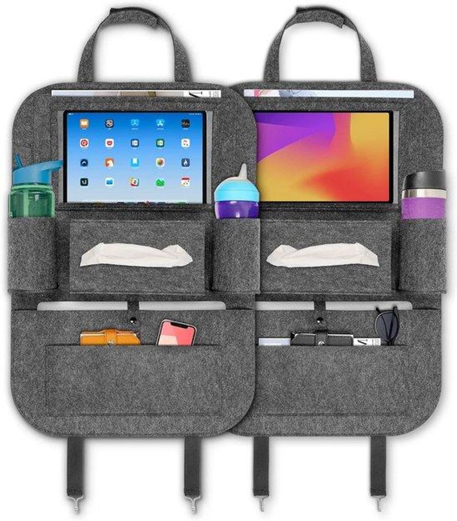 Autostoel Organizer 60cm Vilt Achterbank Opbergsysteem Tablet Halter für Kinder
