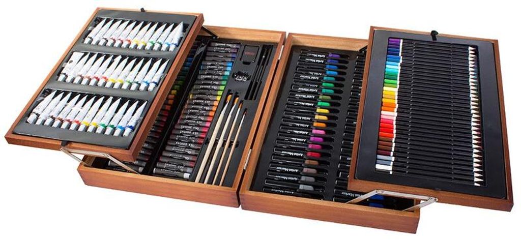 Verk 18234 Großes Set in einem Holzkoffer für Maler, Produktbild 