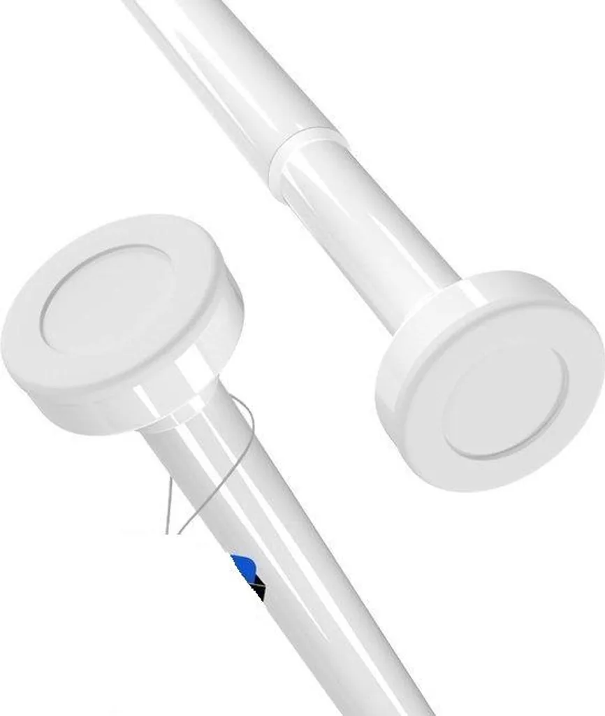 Tringle douche extensible blanche 90-160 cm : stop aux chutes de rideaux