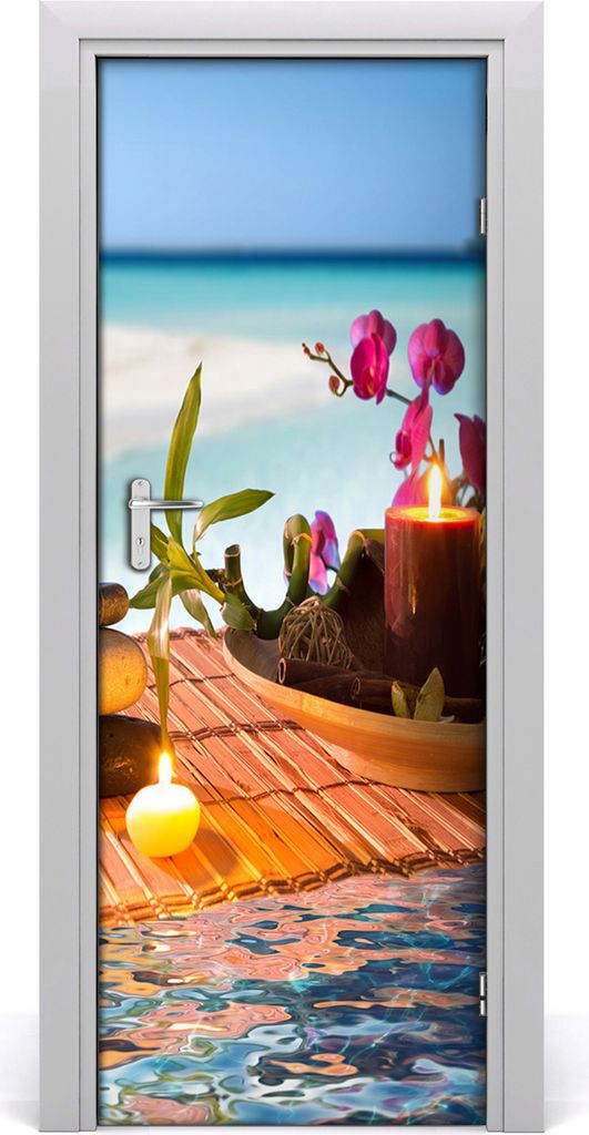 Tulup Türaufkleber 75x205 cm Dekorative Aufkleber Selbstklebend Wasserdichte Tapete Abnehmbar Schlafzimmer Wohnzimmer Wohnkultur - Orchideen und B...