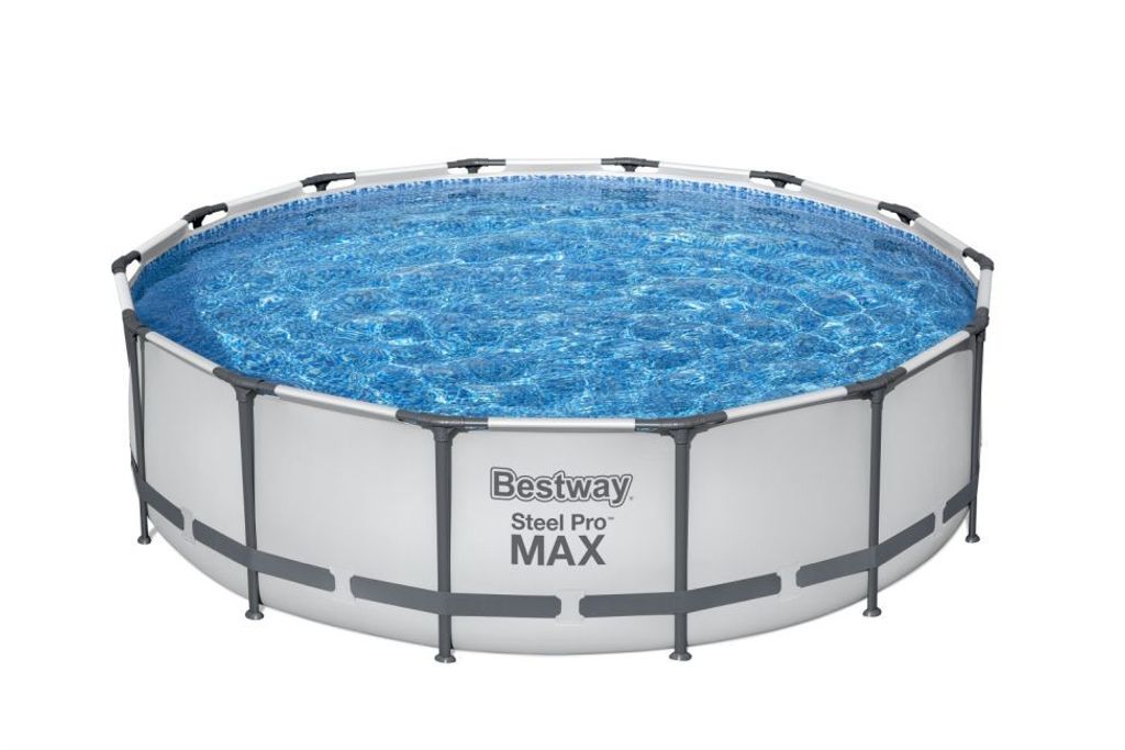Steel Pro MAX Rahmenpool 427x107 Grau 14FT BESTWAY 5in1 + Zubehör