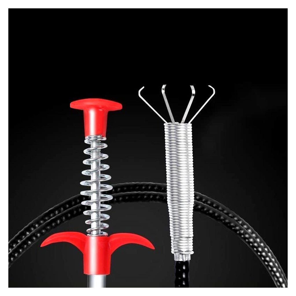 Flexibles Greifwerkzeug für die Spüle mit 4 Krallen, zum Entfernen von Abflussverstopfungen aus Stahlmaterial für Küche und Bad (0,6 m/1,97 Fuß)