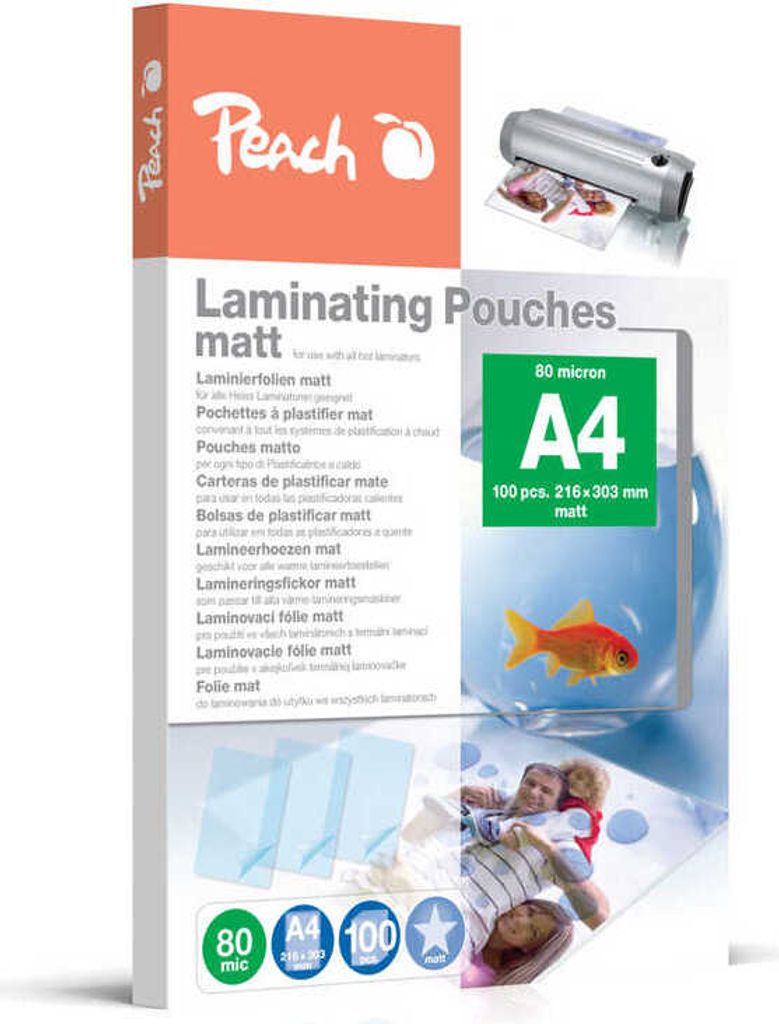 Peach Laminierfolien A4 80mic matt S-PP580-22 100PK