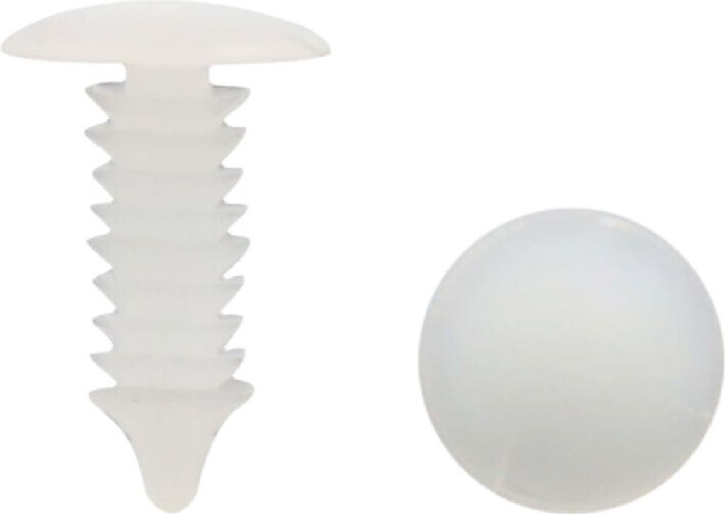 20Pcs Weiß Auto Defender Tür Innenleiste Klammer Nieten Fits 6.5mm Dmr Loch de