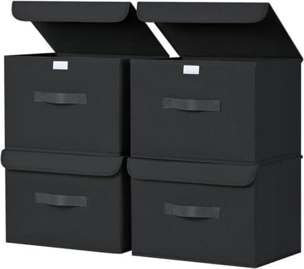 Homsorout Aufbewahrungsboxen mit Deckel, 38x25x25cm, Produktbild 
