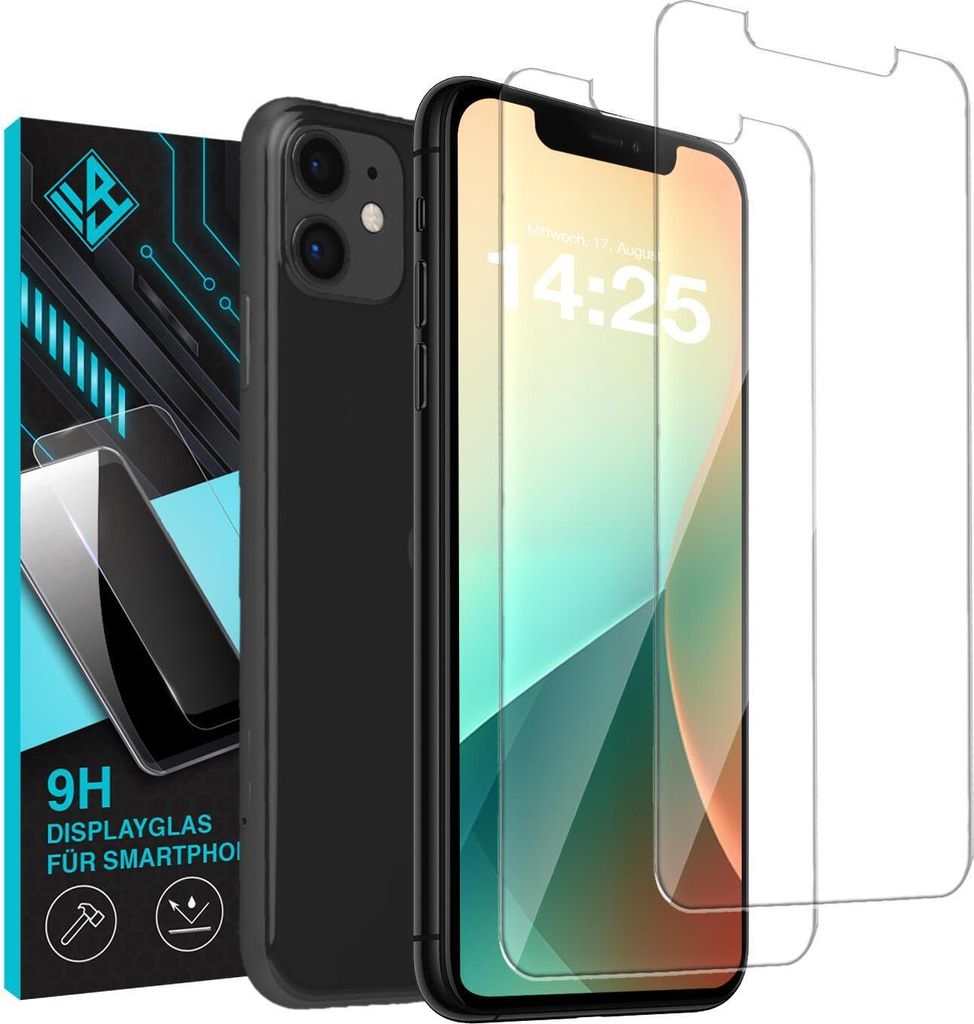 2x 9H Schutzglas Displayschutzfolie für Apple iPhone 11 Produktbild 