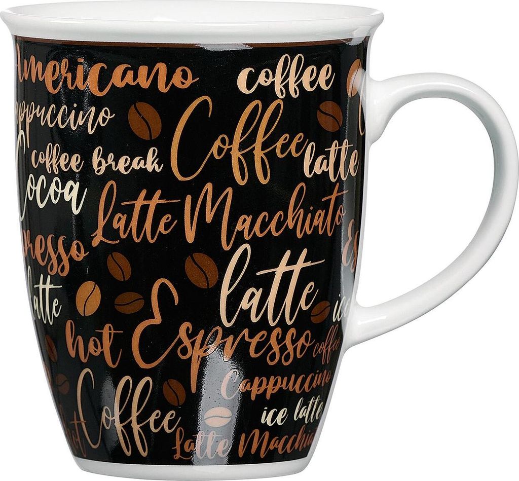 Ritzenhoff & Breker Becher Aromatico, Kaffeebecher, Teetasse, Kaffee Tasse, Porzellan, Braun, 320 ml, 422375