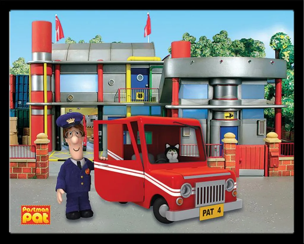Tableau Encadré Postman Pat SDS Office - Cadre Noir Shinsuke et Acrylique