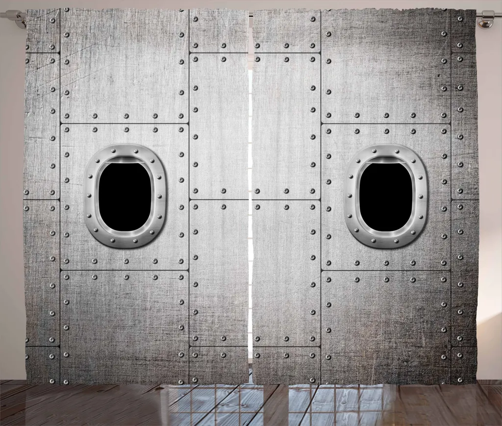 ABAKUHAUS Rideau Rustique Vendanges 280x225cm Gris Noir à Fronces
