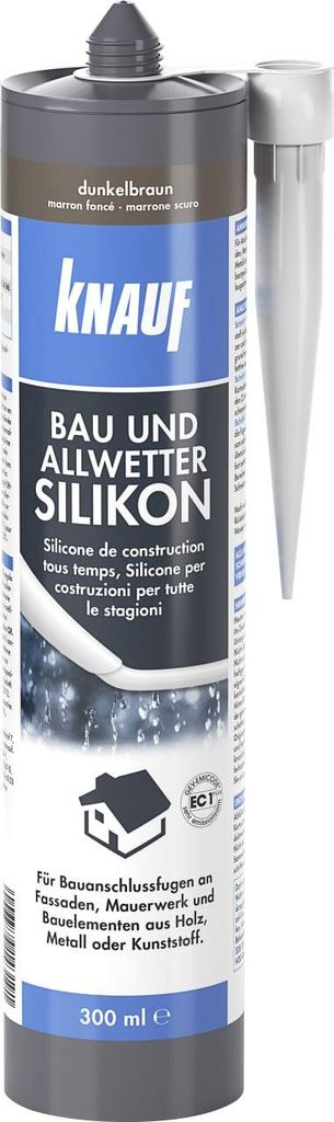 Knauf Bau- & Allwetter Silikon 300 ml dunkelbraun Produktbild 