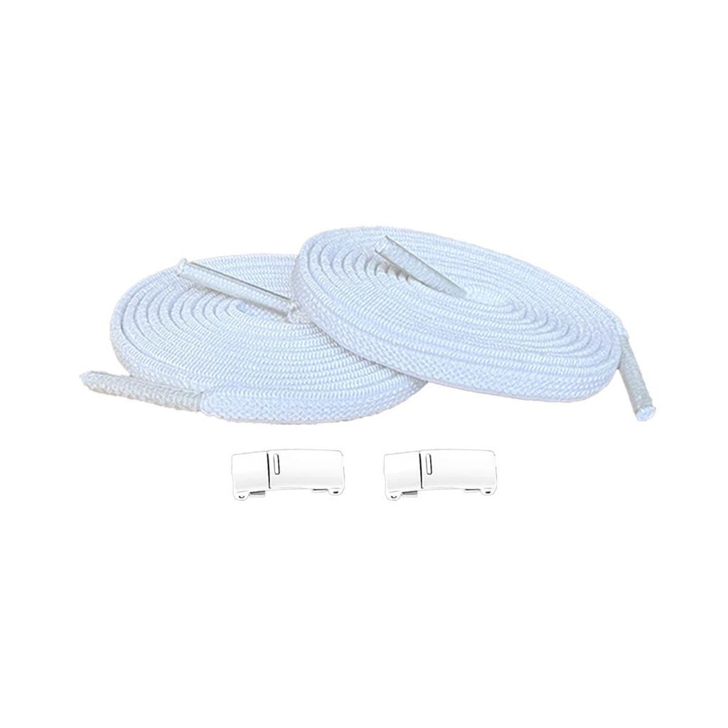 Elastische Schnürsenkel mit Magneten - Schnürsenkel: Weiss | Magnete: Weiss