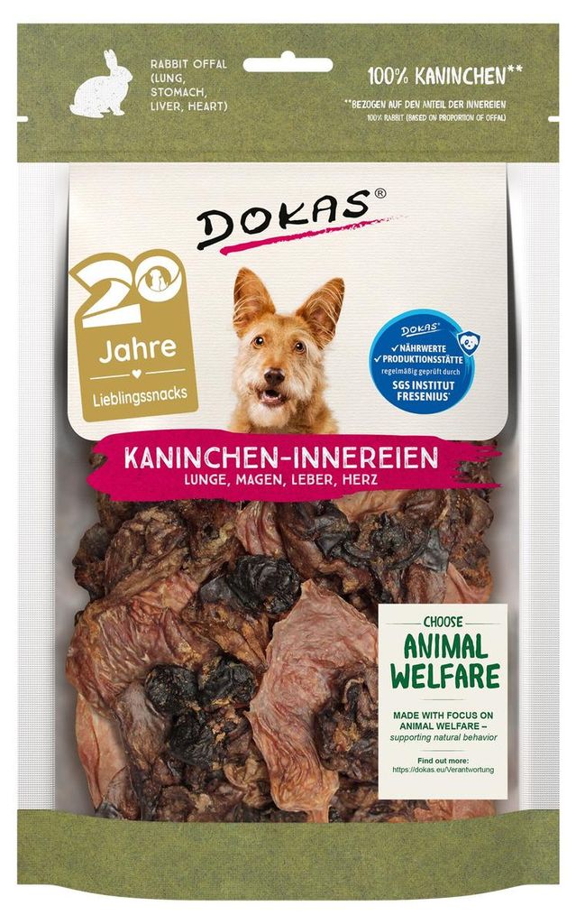 Dokas 100gx3 Kaninchen-Innereien Immagine del prodotto 
