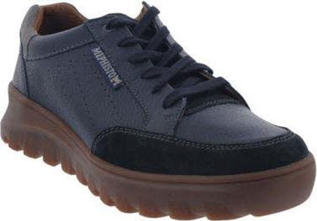 Mephisto Flynn Halbschuh, Velour- / Glattleder, Blue, (dunkelblau), Soft-Air Technologie, Weite G 45
