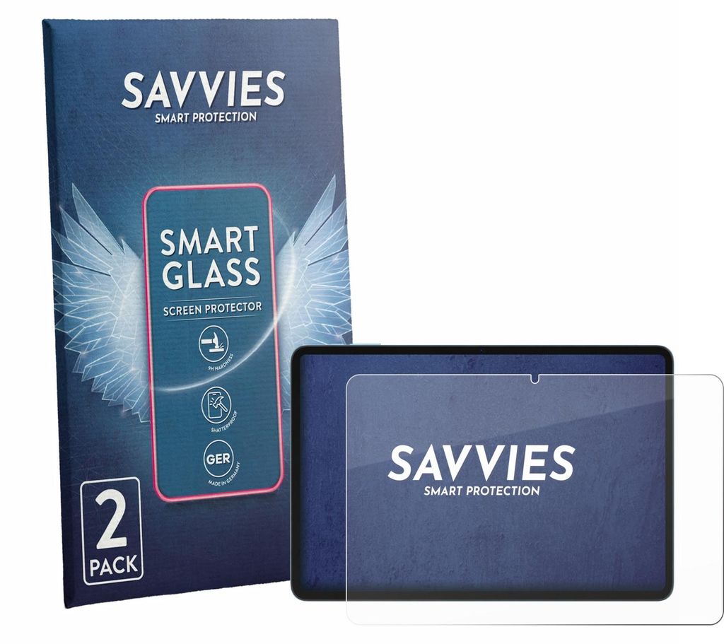 2x Savvies Schutzglas Folie für Doogee Tab G6 Pro 9H Panzer Schutzfolie Glas Displayschutz klar transparent