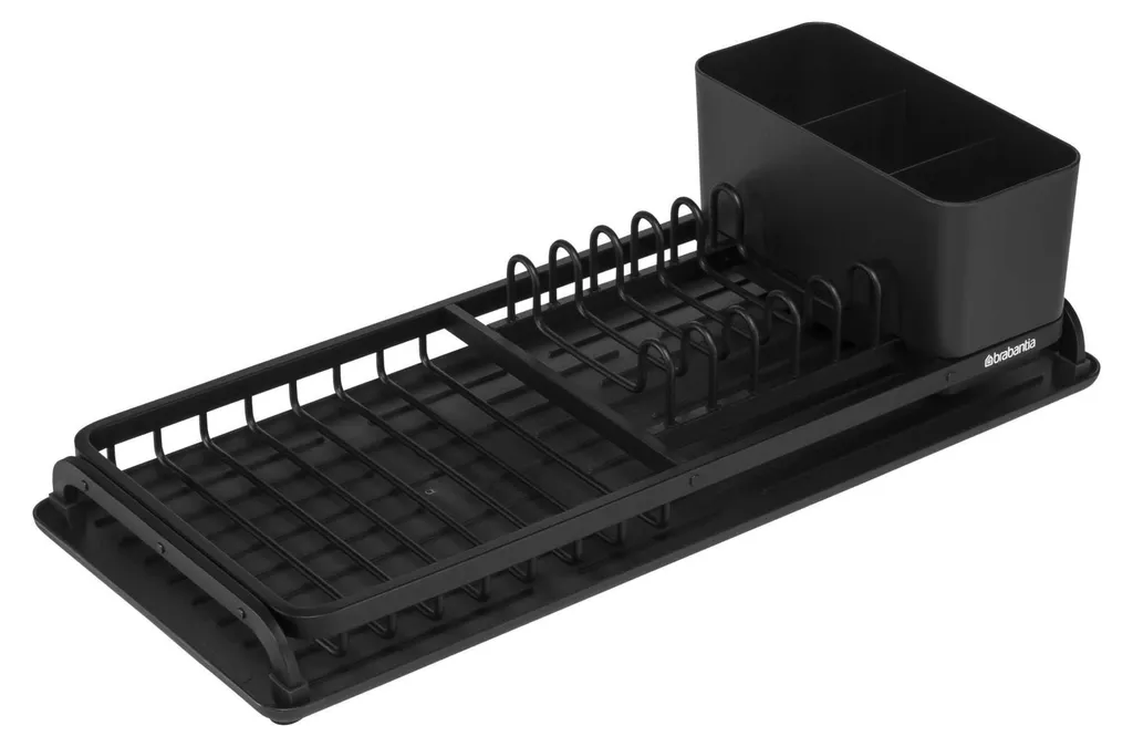 Égouttoir à vaisselle gris foncé moyen format pour cuisine moderne