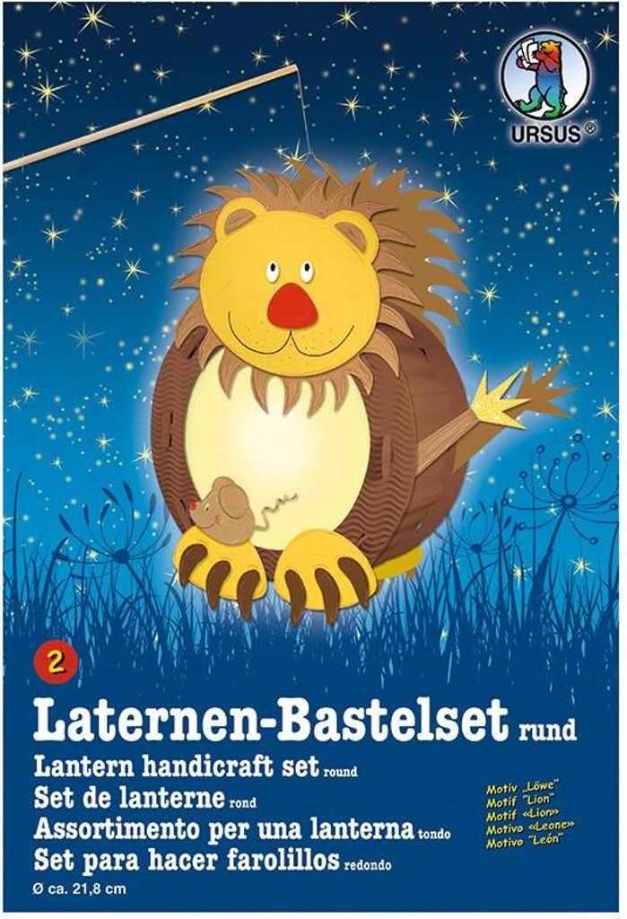 URSUS Laternen-Bastelset rund "Löwe"