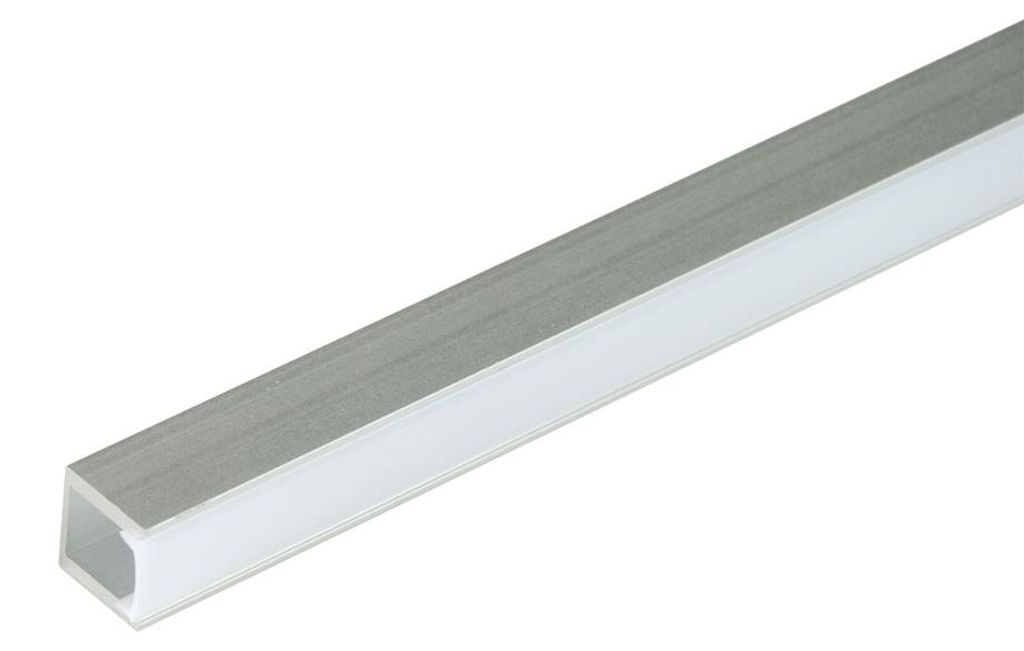PROFI | 2,50 m | Weiß 2 Meter LED Aluprofil für Sockelleisten, LED Profil für Sockelleisten, Aluminium Profil mit Diffusor, Montagezubehör, fü...