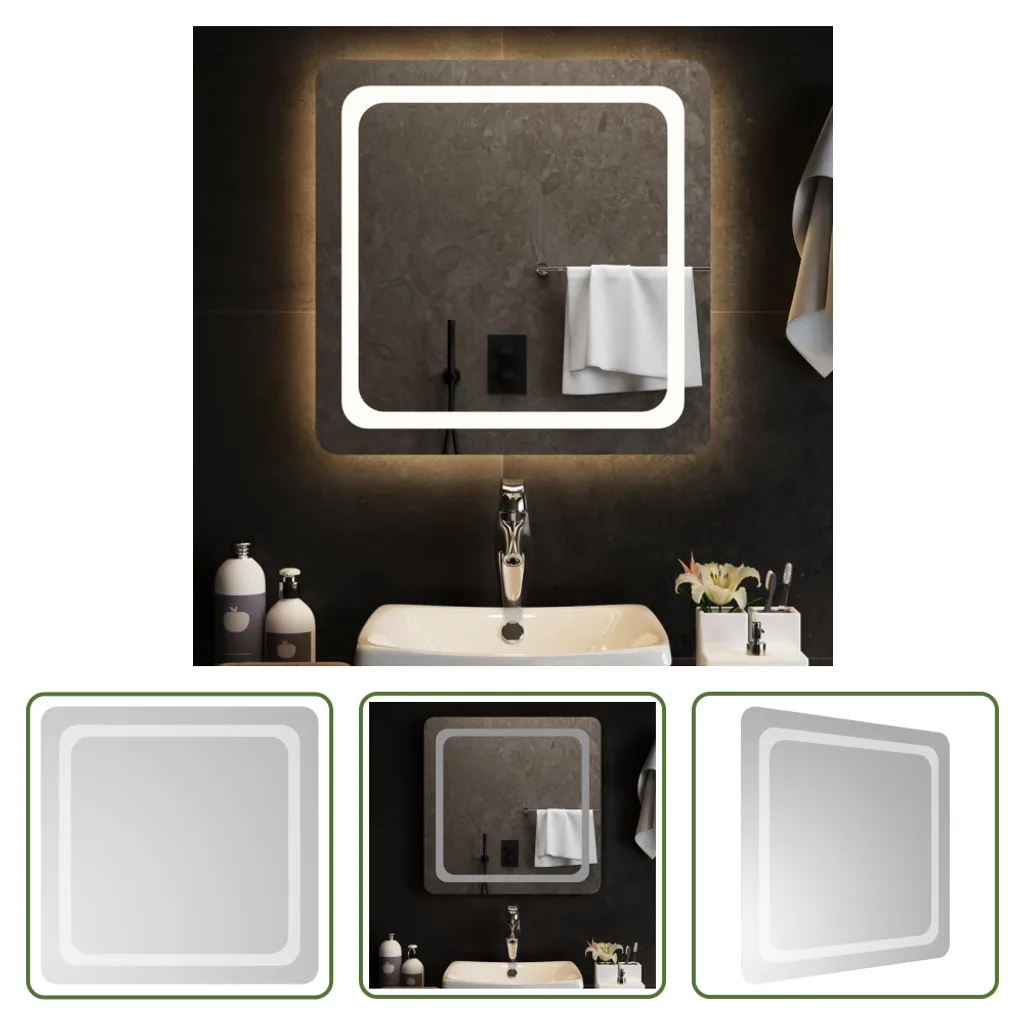 Specchio Bagno LED 60x60 cm The Living Store | Design Moderno e Luce Naturale