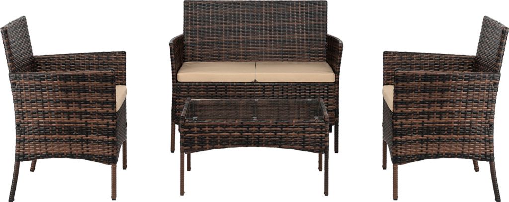 FCH Gartenmöbel Set,Polyrattan Lounge Gartengarnitur,Sofa & Produktbild 