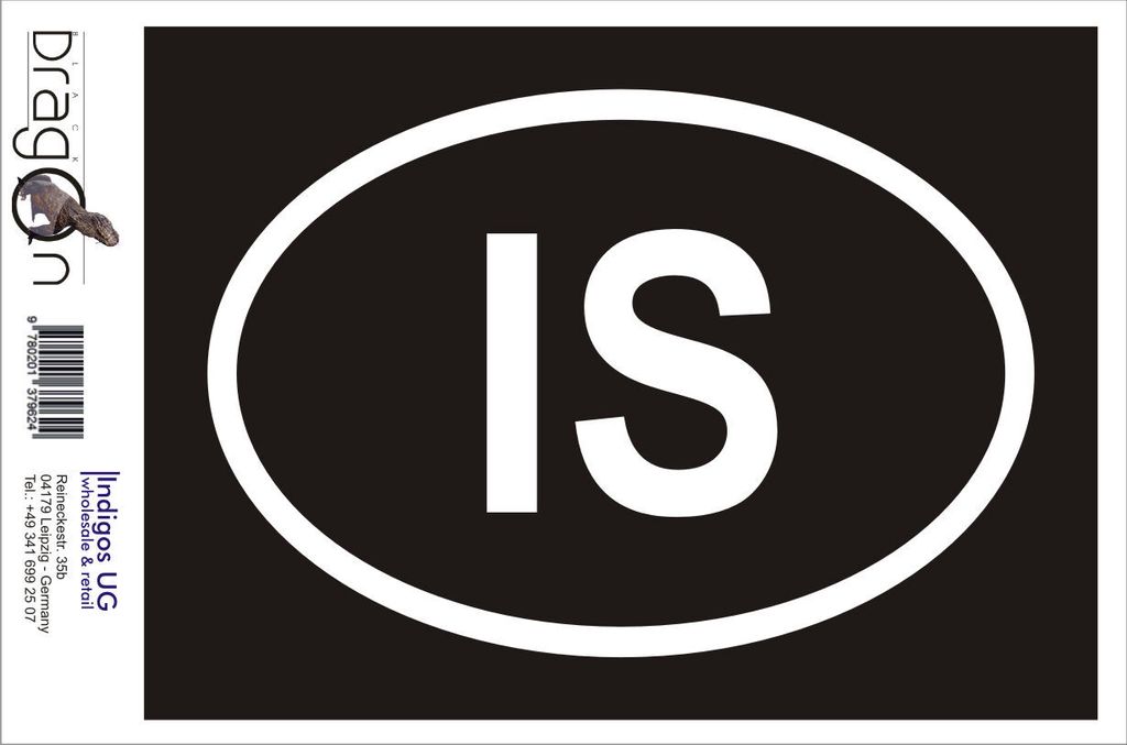 Aufkleber / Autoaufkleber - JDM / Die cut / Auto / OEM - Island IS - 160x110mm pink - Heckscheibe / Heckscheibenaufkleber