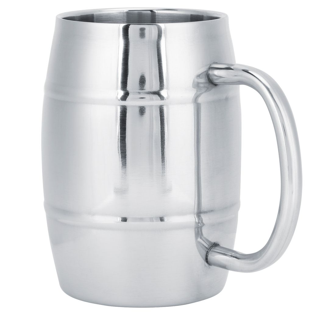 Bierkrug,Edelstahl Bierbecher,Kaffeebecher,Campingbecher,470ml Wasserbecher,Trinkgeschirr