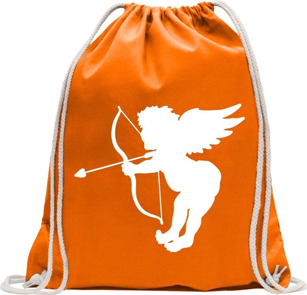 Kiwistar - Turnbeutel - mandarin - Engel - Liebesengel - Amor - Fun Rucksack Sport Beutel Gymsack Baumwolle mit Ziehgurt