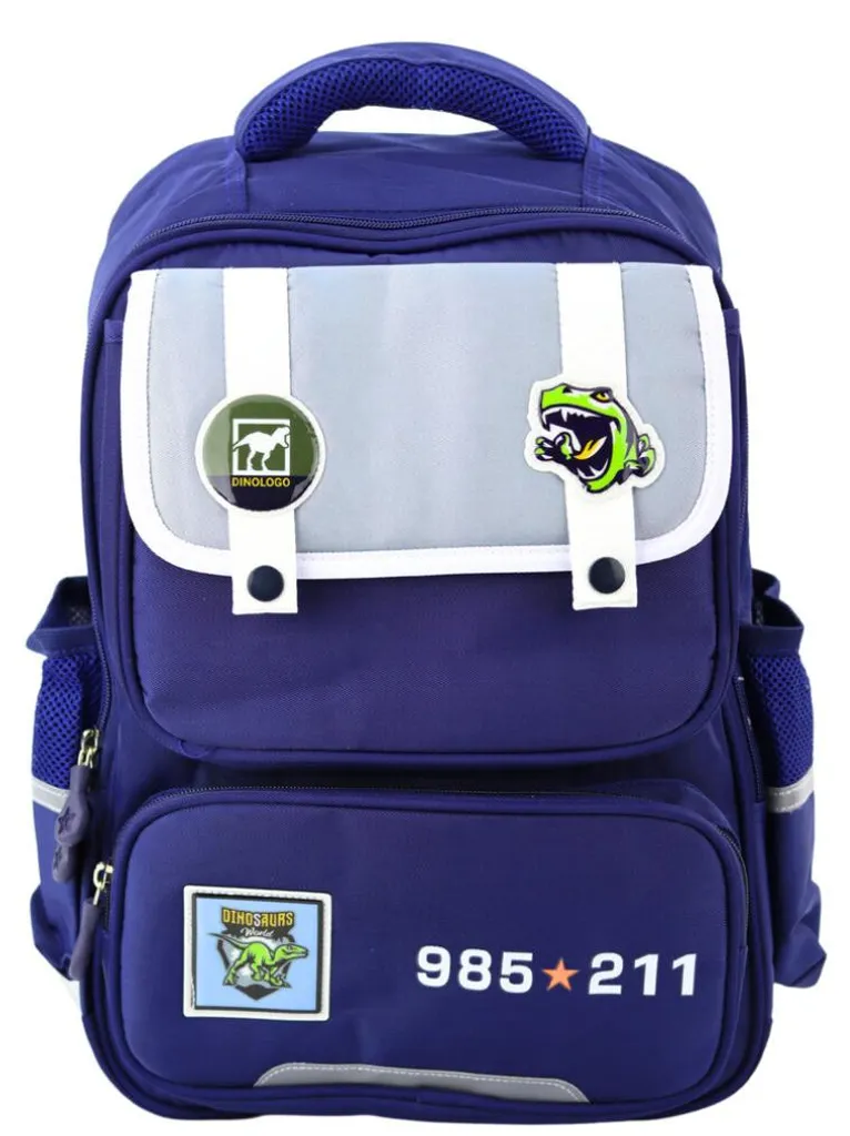 Sac à dos écussons dinosaures 39cm avec bretelles ajustables et confort