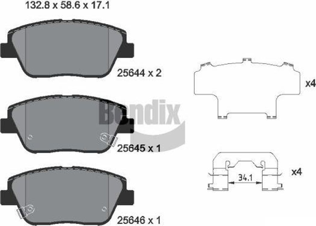 BENDIX Braking BPD2256 Bremsbelagsatz, Scheibenbremse OE 581013VA50 kompatibel mit Grandeur, Optima