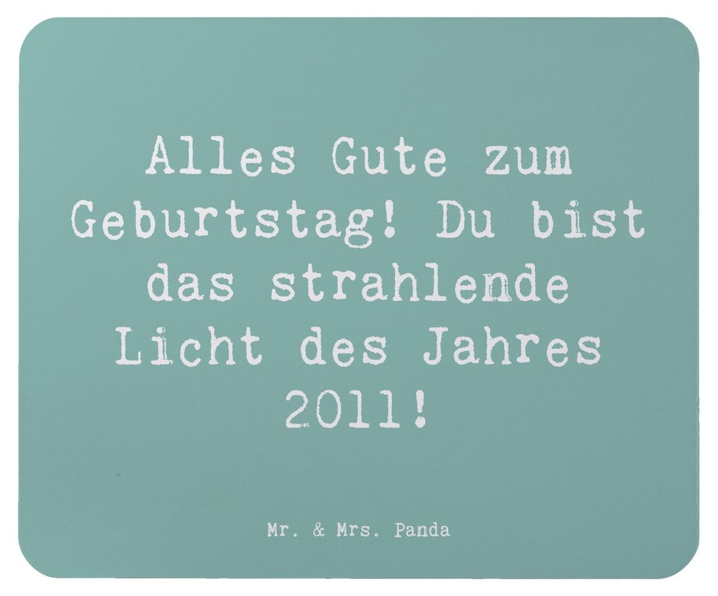 Mr. & Mrs. Panda Mauspad Spruch 2011 Geburtstag - Meeresbrise - Geschenk, laptop mousepad, Geburtstagsgeschenk, Glückwunsch, Geburtsjahr, Mouse Pa...