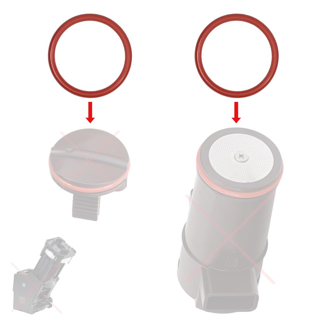 2x Dichtung O-Ring für Jura Impressa ENA Micro A1 A5 A7, sowie Nivona Nivo 8101-8107 Kolbendichtung für die Brüheinheit Brühgruppe