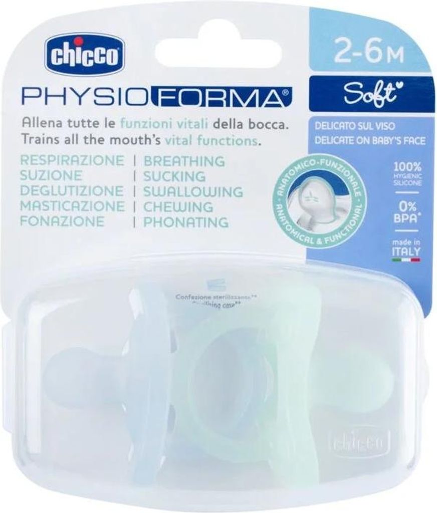 Chicco PhysioForma Soft Pacifier 2-6M 2PCS