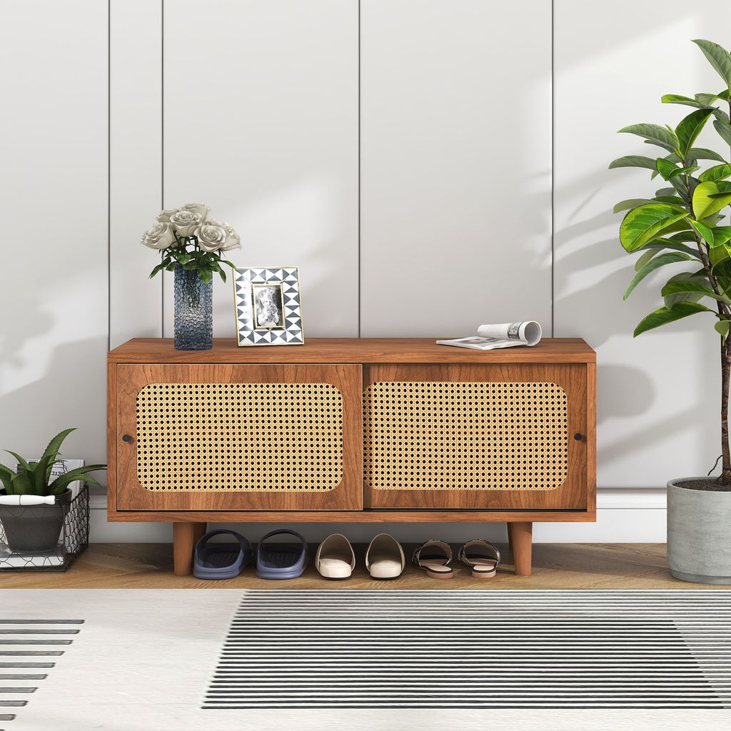 okwish Schuhschrank aus Rattan für den Eingangsbereich, Produktbild 