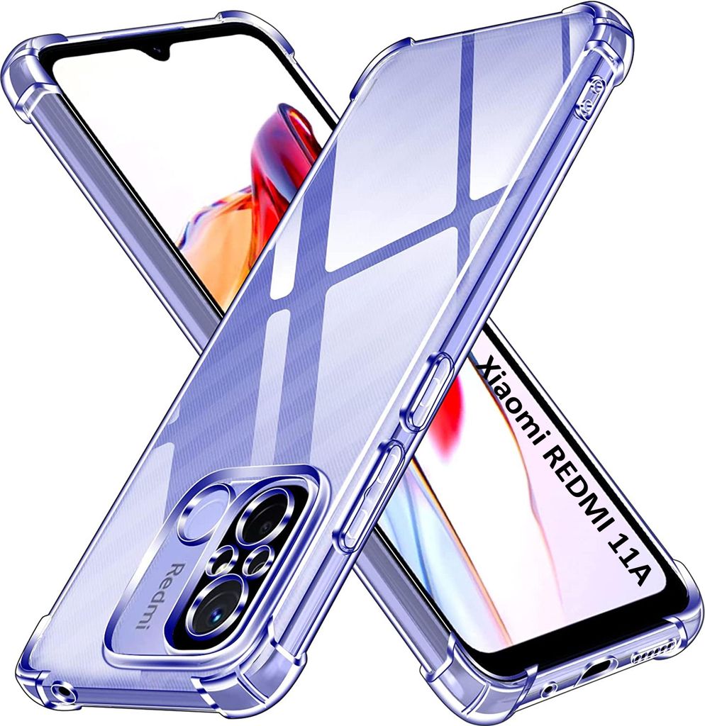 Hülle für Xiaomi Redmi 11A - Stoßfeste Transparent Handyhülle Kratzfest Schutzhülle Ultra Dünn Phonillico