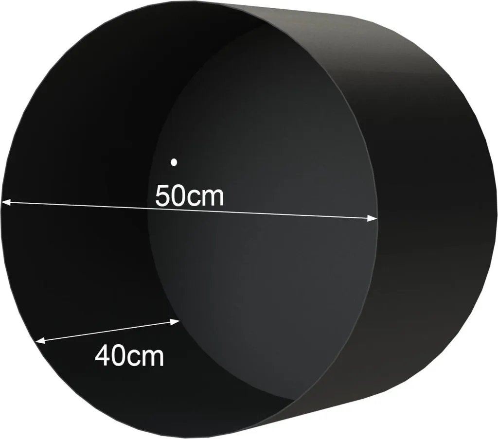 DanDiBo Étagère à Bois de Cheminée Murale Ronde Noire 50 cm 96433