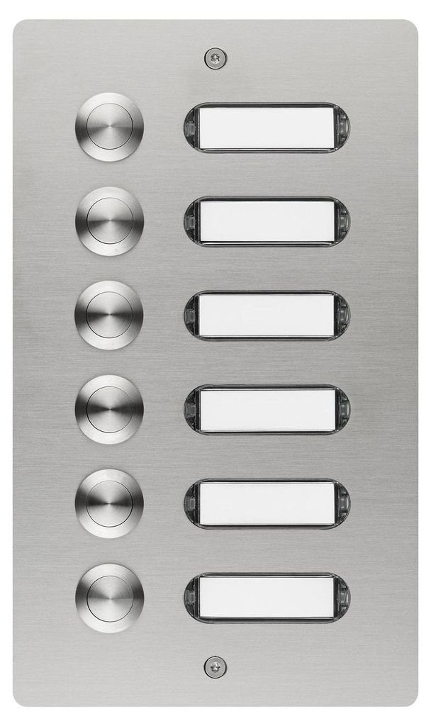 Etagenplatte ETA 506 mit Türklingel für 6 Wohneinheiten Produktbild 