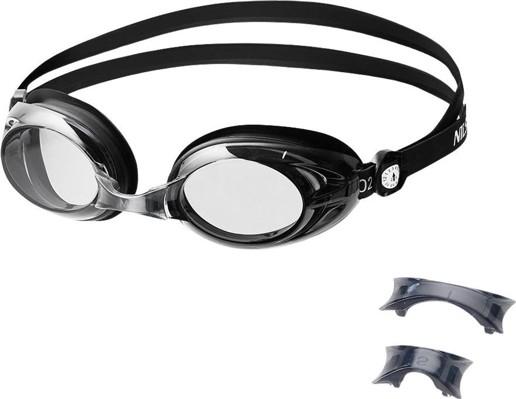 Schwarze Schwimmbrille, Antibeschlag, UV-Schutz Produktbild 