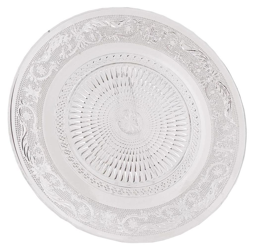 Piatto da portata Clayre & Eef Ø 25 cm in vetro Immagine del prodotto 