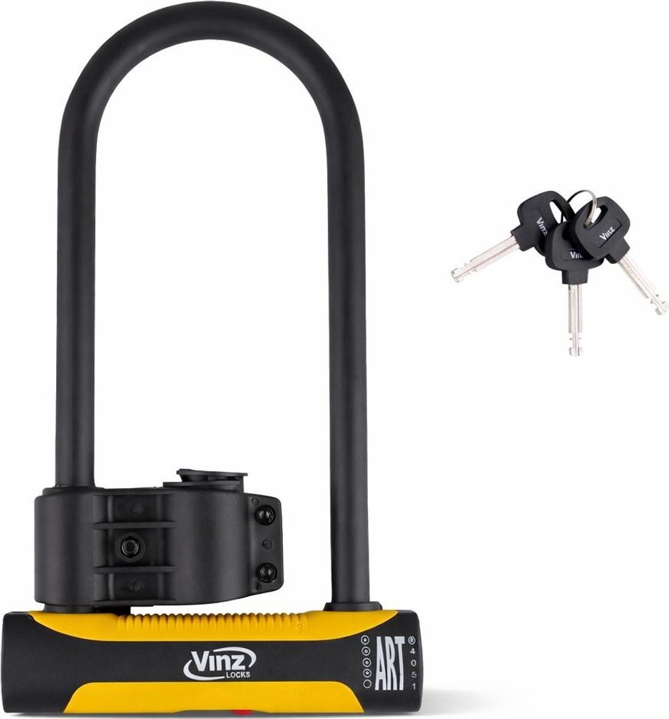 VINZ Grivola Bügelschloss mit Halterung | ART4 U-Lock Produktbild 