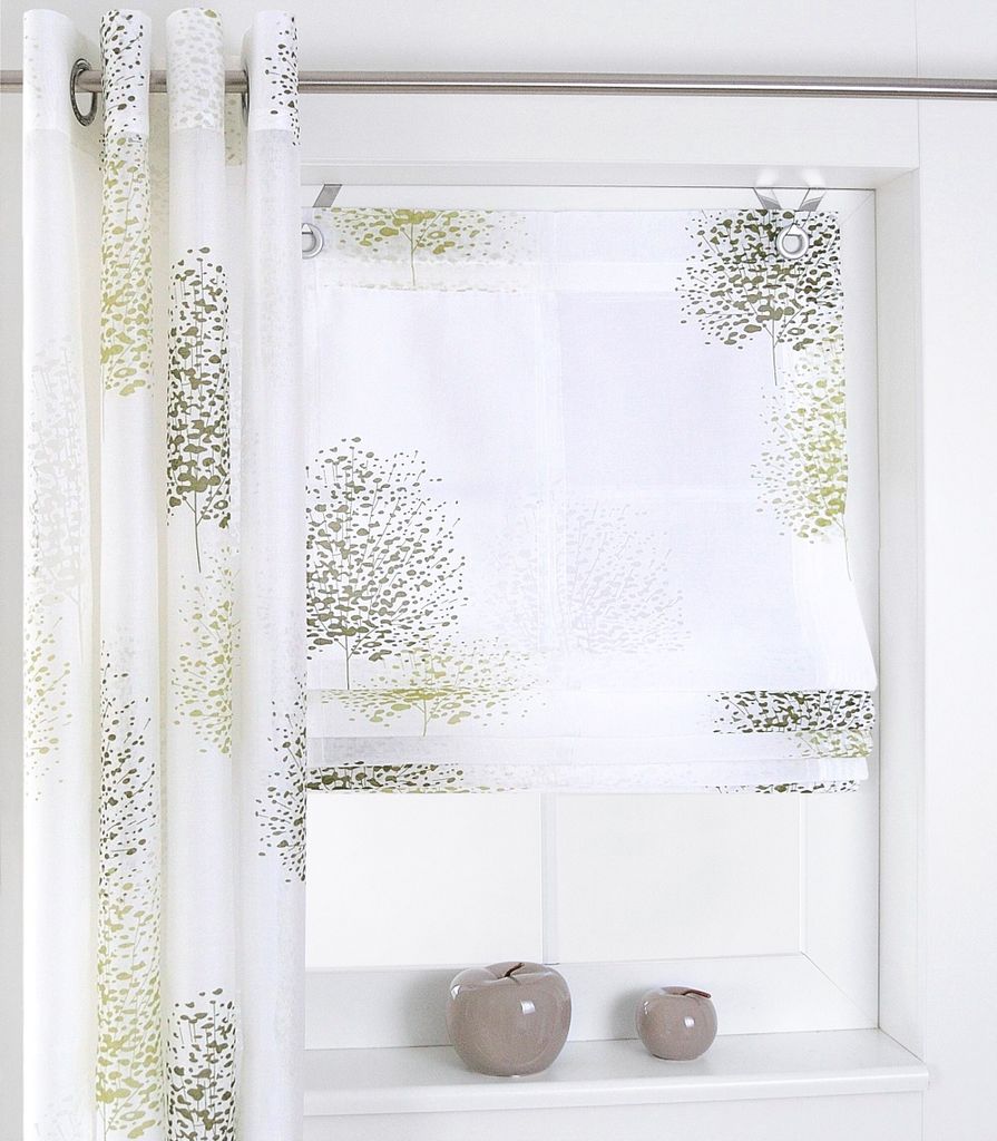 Kutti Ösenschal „Dandelion“ – Transparenter Vorhang Mit Floralem Blätterdruck, 140x145 Cm