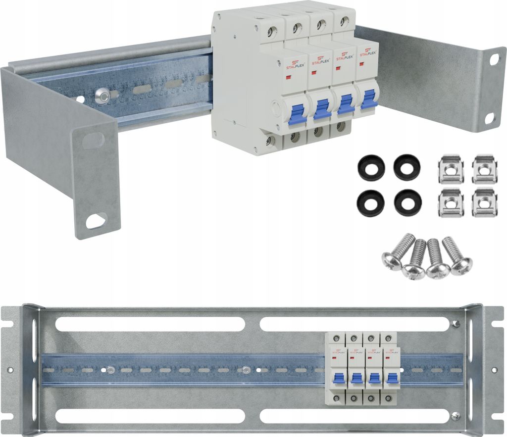 Spannungsverteilerschrank RACK 10 Zoll 1U/110/11xS DIN Produktbild 