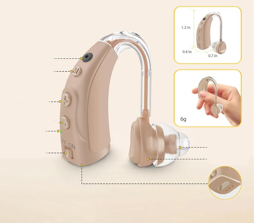Prothèse Auditive Numérique Rechargeable JYYRC pour une Audition Nette - 2