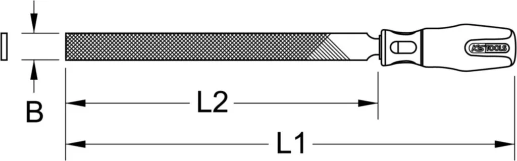 Lime pour étrier de frein 270mm en acier trempé - Haute précision KS Tools