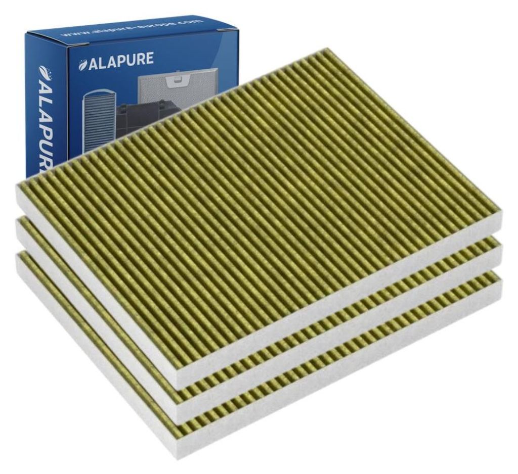 Alapure CleanAir Plus Kohlefilter passend für Siemens 11034226 / 17004041 / LZ21JXB16 (3 St.)