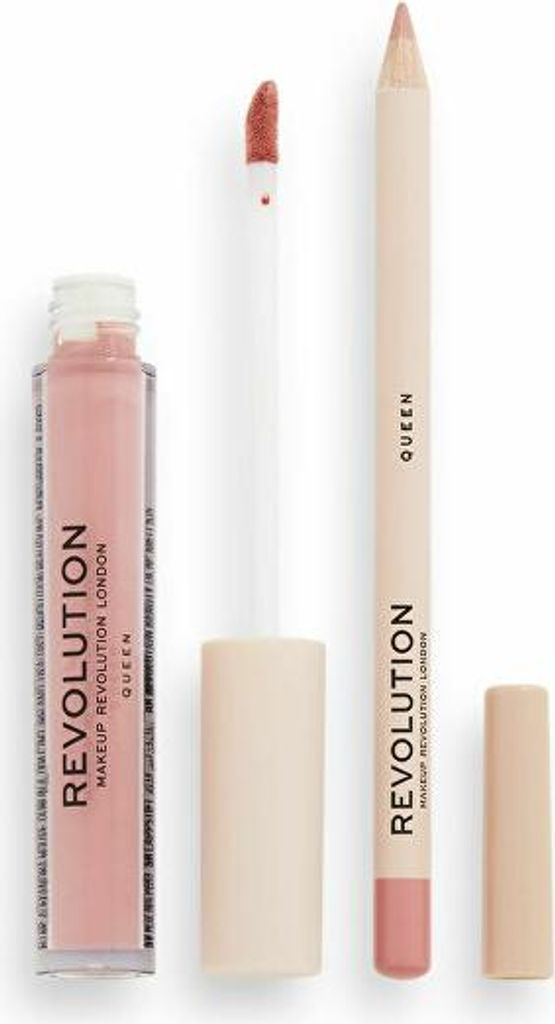 Revolution Ultra Matte Finish Lip Contour Kit with Liquid Lipstick and Lip Liner