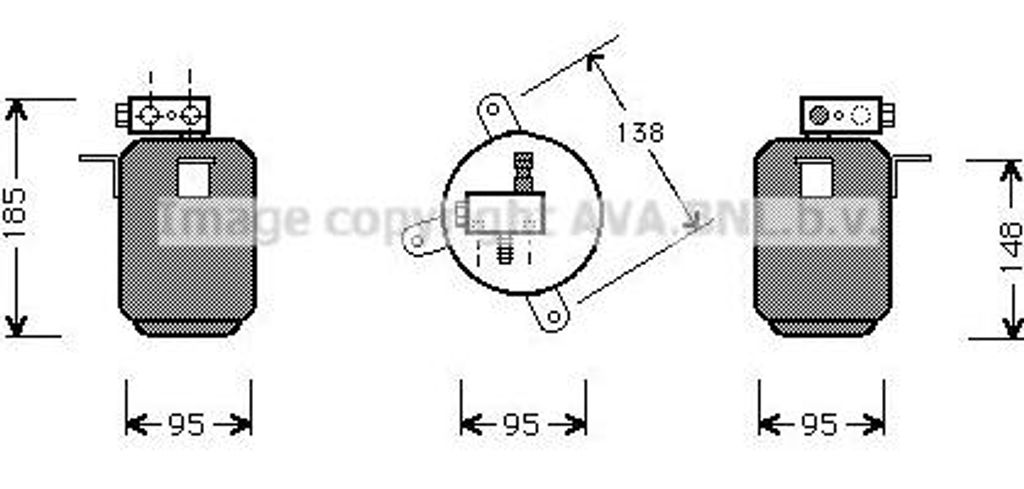 AVA BWD001 Trockner, Klimaanlage OE 1376733 kompatibel mit 5er E34, 7er E32