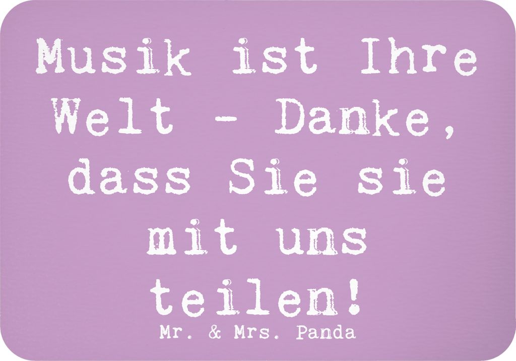 Mr. & Mrs. Panda Kühlschrankmagnet Spruch Musiklehrer Danke - Lavendeltraum - Geschenk, Lehrer, Inspiration Musik, sagen, tafelmagnet, whiteboardm...