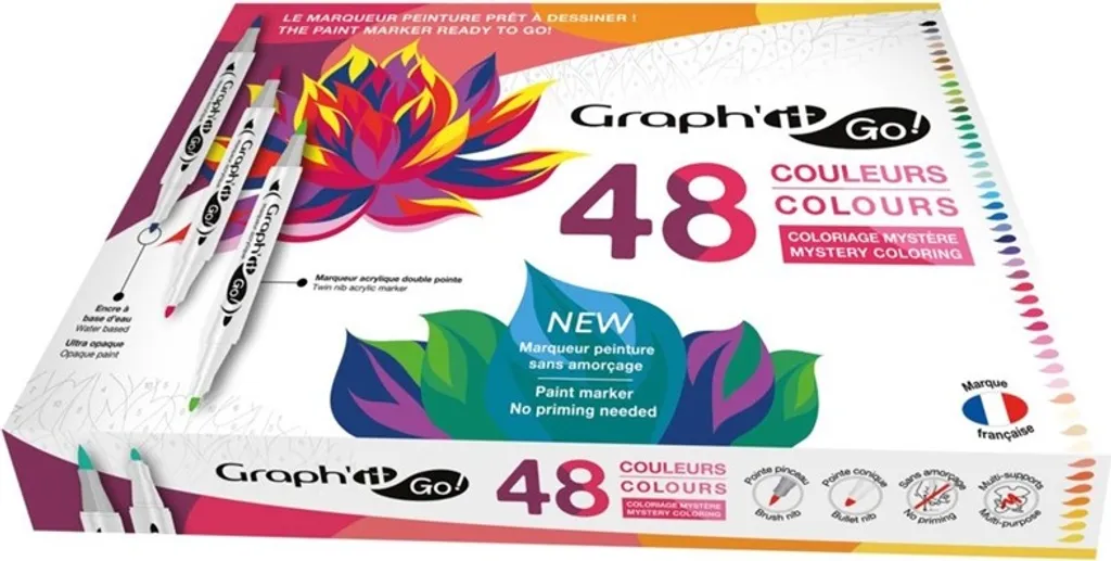 Pack 48 Marqueurs Acryliques Couvrants : Finissez vos Détails avec Soin